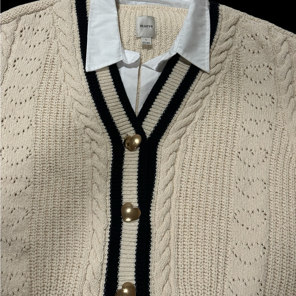 Anthropologie Cream and Black Women's Sweater - Picture 10 of 10